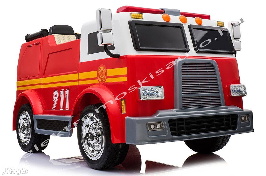 Tűzoltó autó 24V 2személyes elektromos kisautó / szuper felszerelések