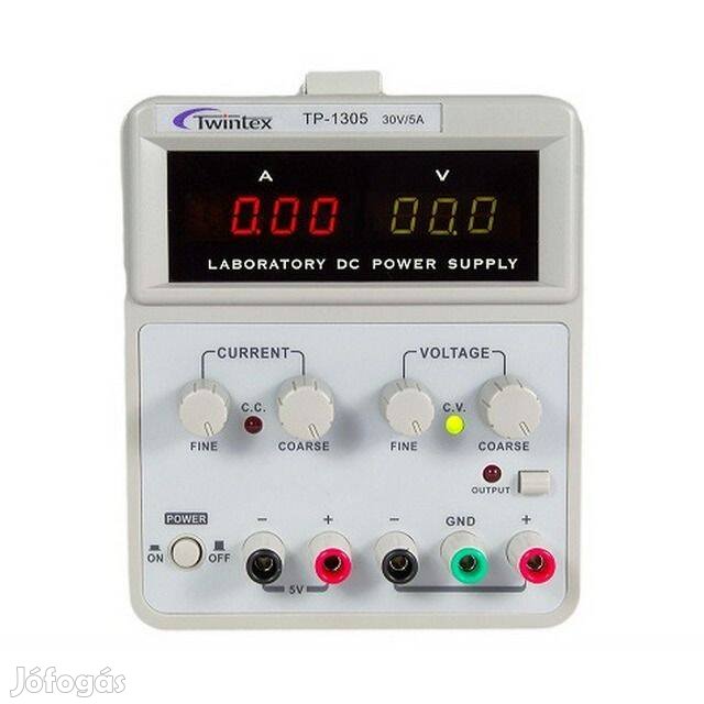 Twintex Labortápegység Labortáp 0-30V(5A) + 5V(1A)
