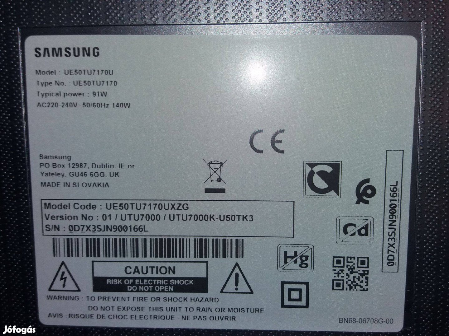 UE50TU7170U Samsung Led LCD tv háttér világítás UE50TU7170