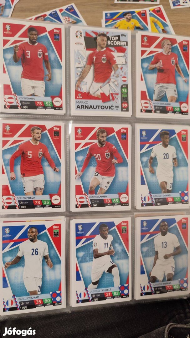 UEFA EURO 2024 Match Attax lapok