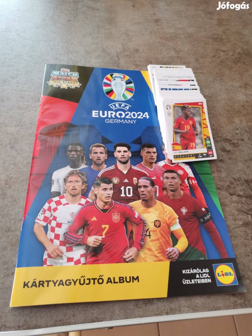 UEFA Euro2024 kártyaalbum az összes kártyával