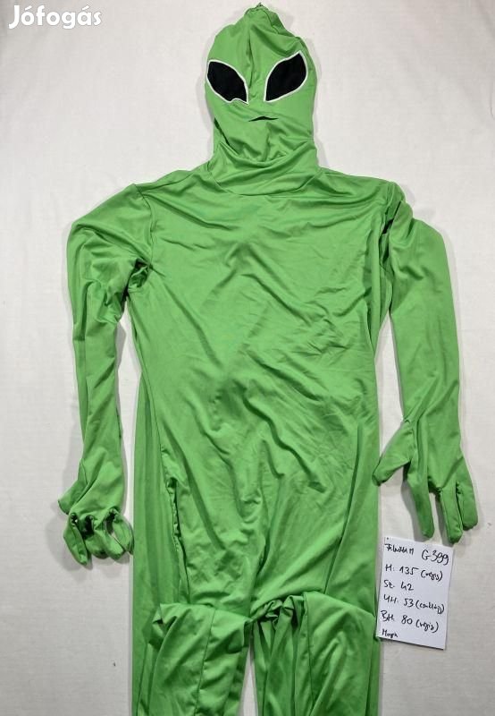 UFO jelmez, űrlény jelmez, felnőtt jelmez G399