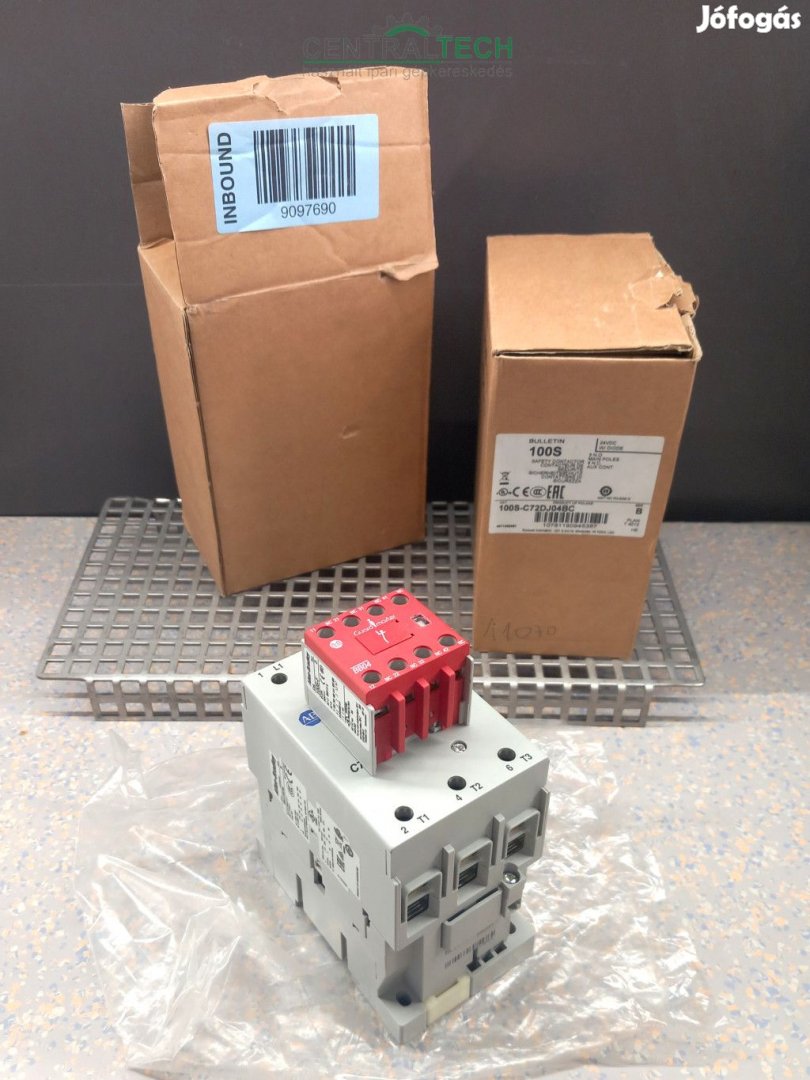 ÚJ! Allen-Bradley 100S-C biztonsági kontaktor, védőkapcsoló 72A, 24V