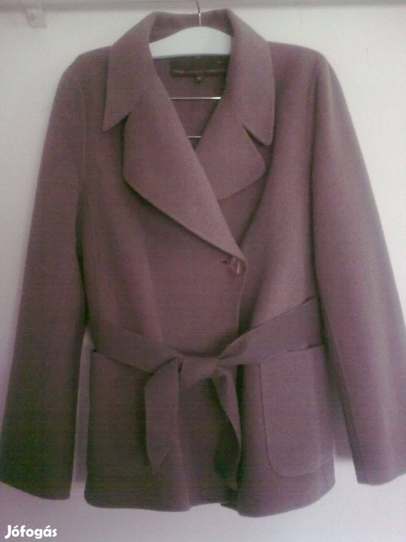 UK 12-es M-es Fenn Wright mogyoró színű kötős átmeneti kabát