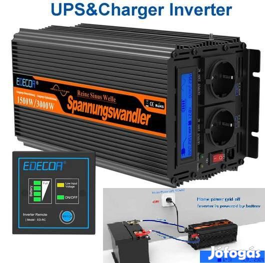 UPS Külső Akkus Szünetmentes Tápegység Inverter 12V 7000W(5797)