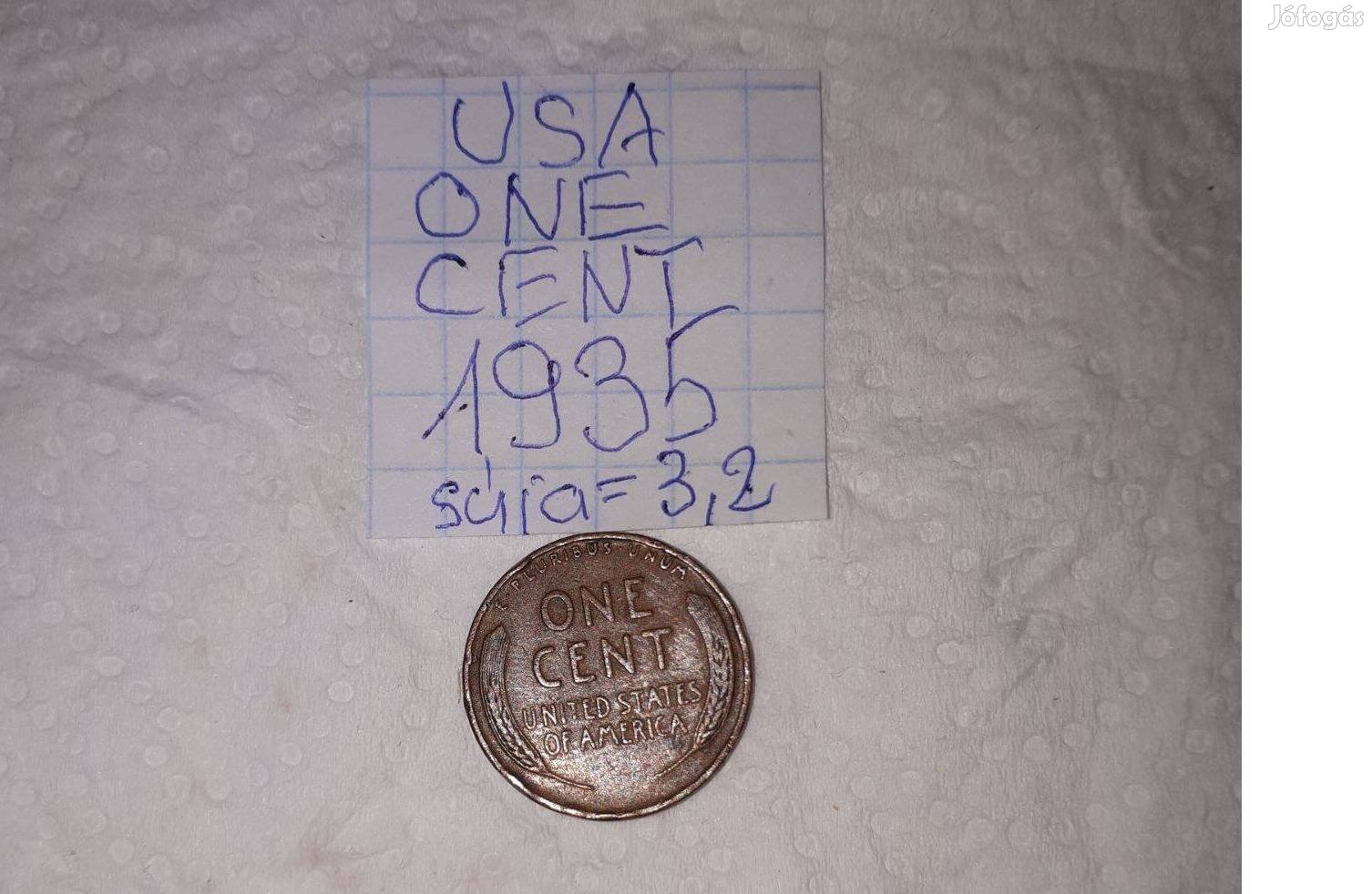 USA 1 cent1935 kiváló állapot Nagyitsd Ki A Képet