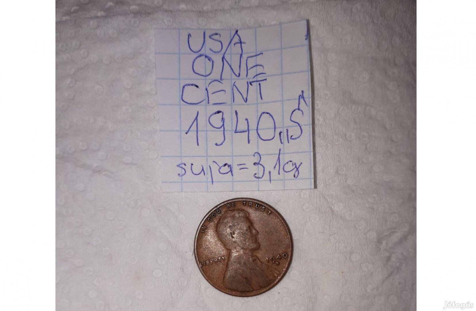 USA 1 cent 1940 SAN Franciskó Kiváló állapot