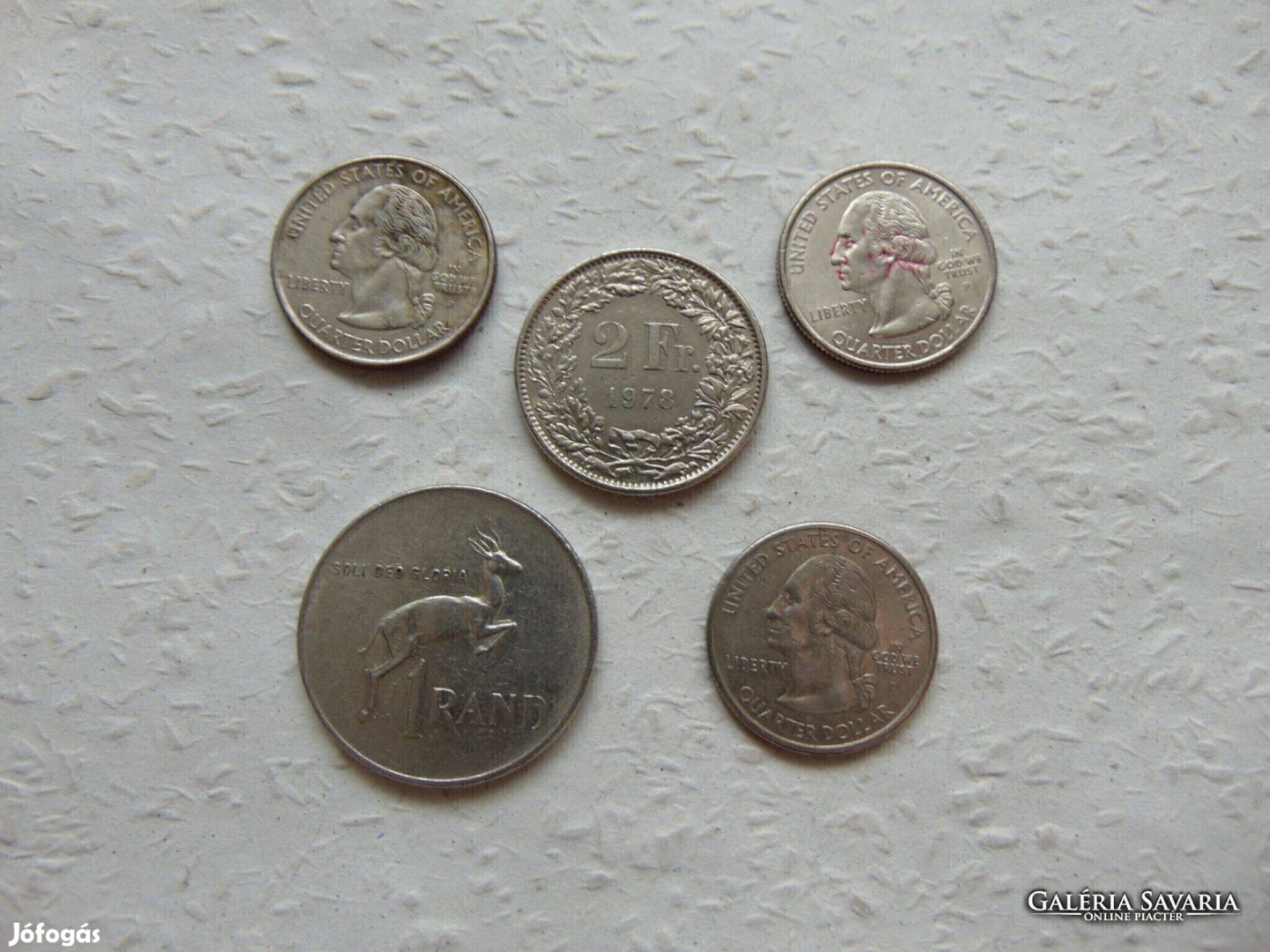 USA - Dél Afrika- Svájc fémpénzei MIX - LOT !