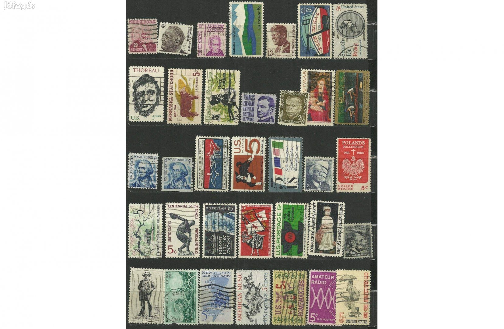 USA bélyegek (165 db)