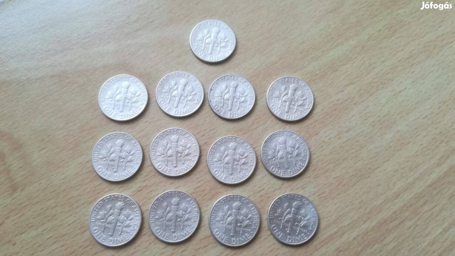 USA ezüst 10 Cent Dime