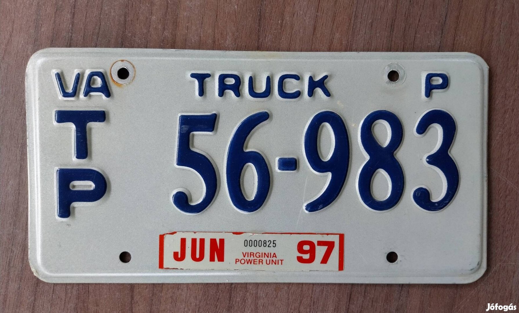 USA teherauto rendszámtábla 97 juni 
