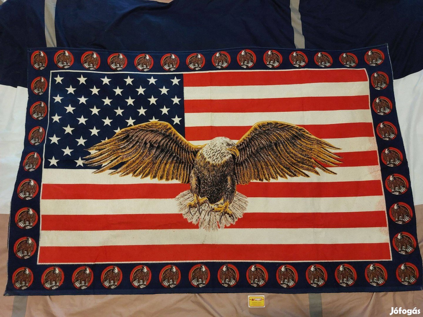 USA zászló sas Amerika faliszőnyeg takaró kb 136 x 87 cm