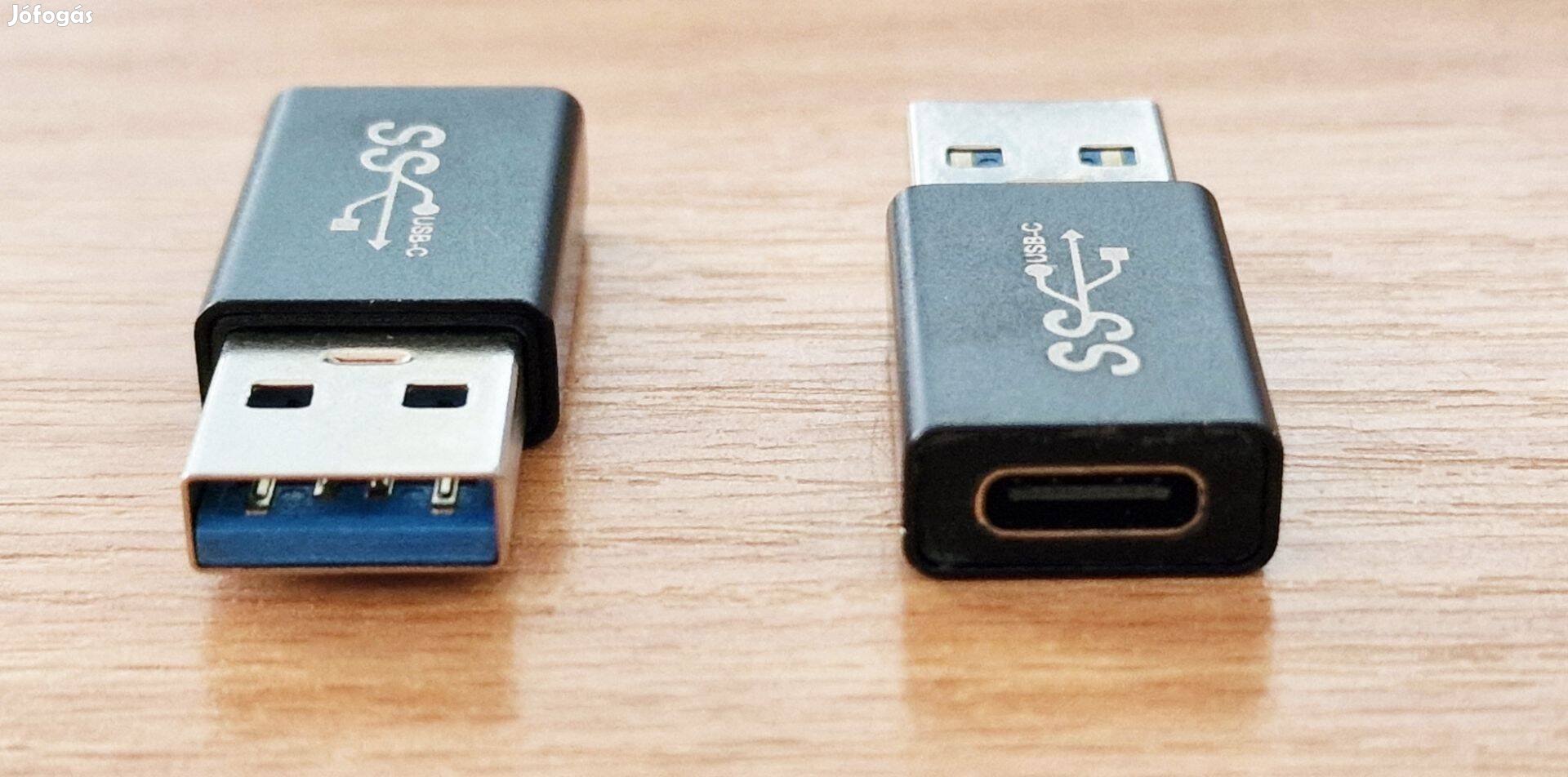 USB 3.0 - Type C adapter adat / töltő átalakító alumínium ötvözet