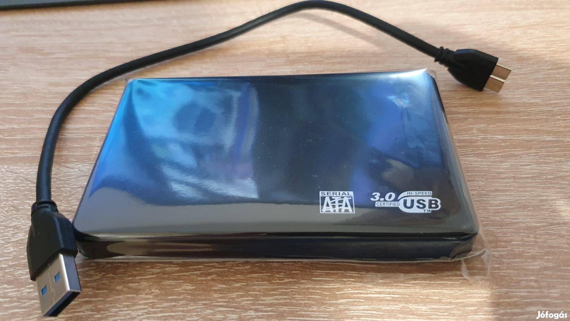 USB 3 2,5" SATA HDD/SDD külső merevlemez ház