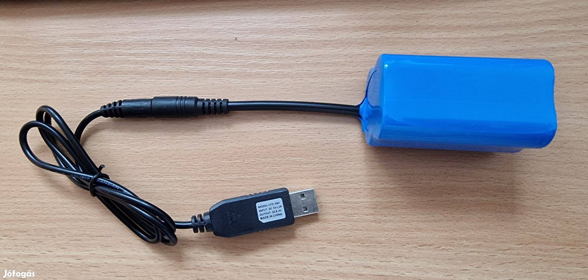 USB 5 V Li-lon 8,4V 1A akkumulátor töltő etetőhajókhoz