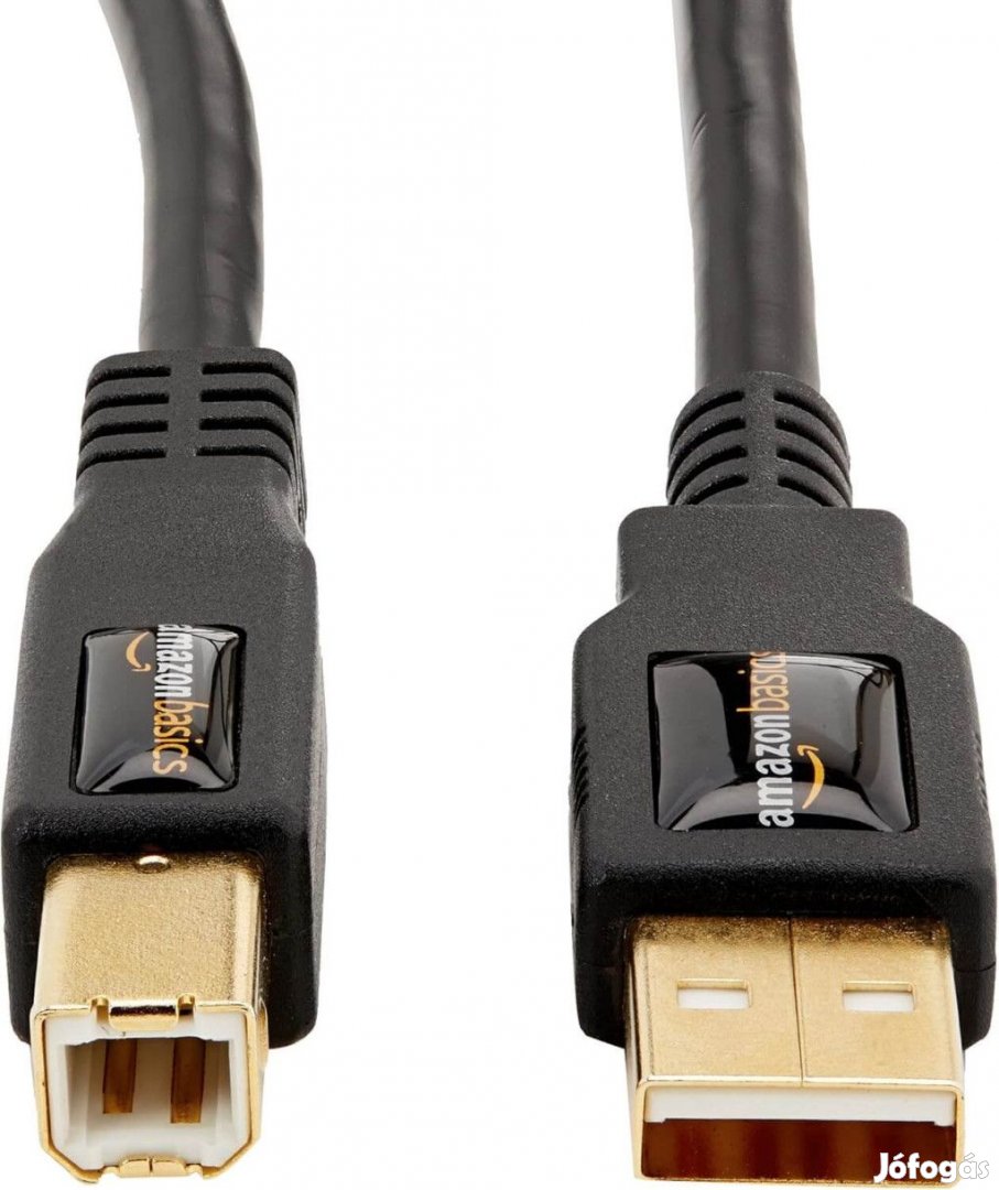 USB-A - USB-B 2.0 Kábel Nyomtatóhoz, Külső Merevlemezhez, Aranyozott