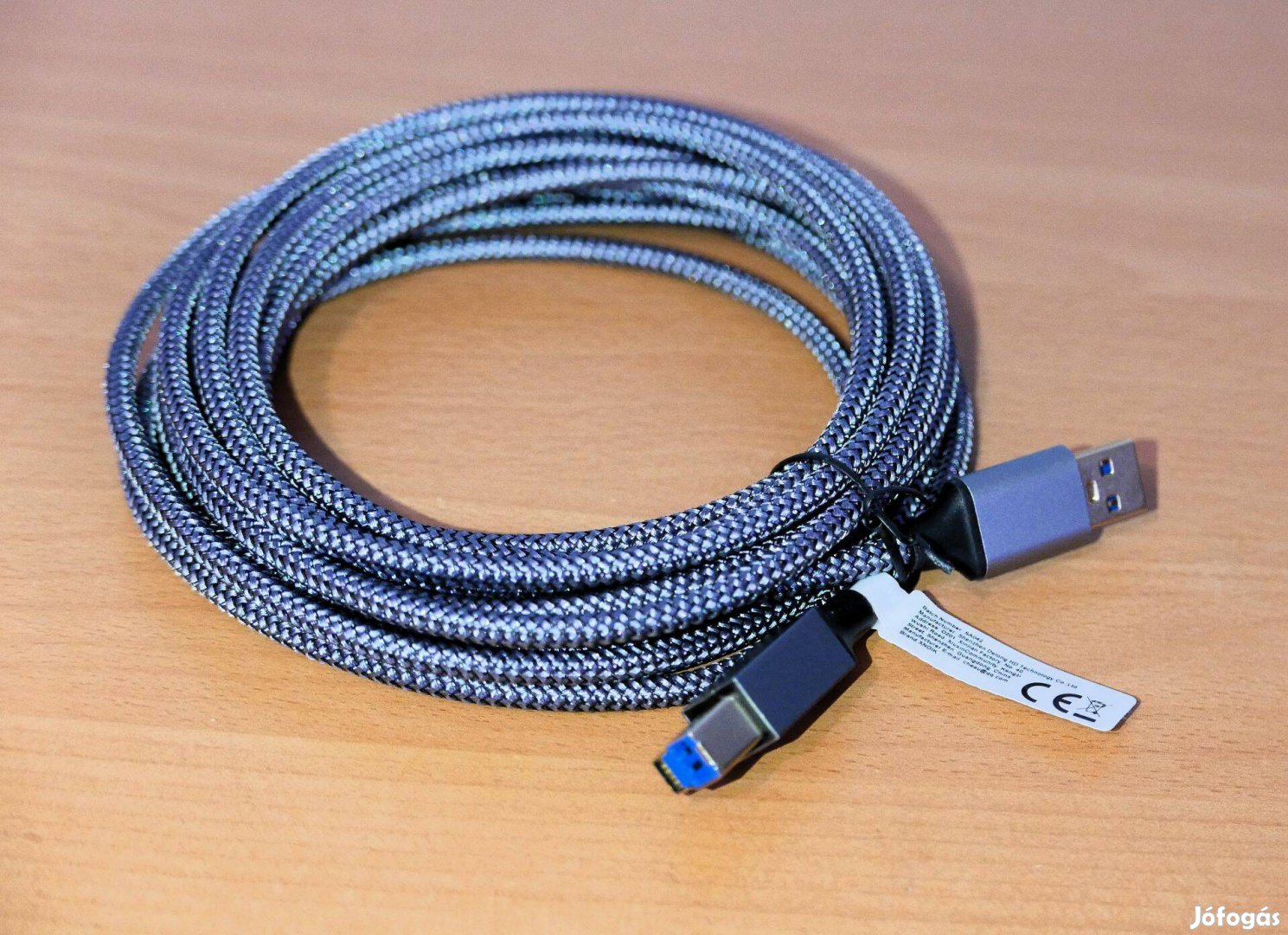 USB-A - USB-B 3.0 adatkábel, 5 méter