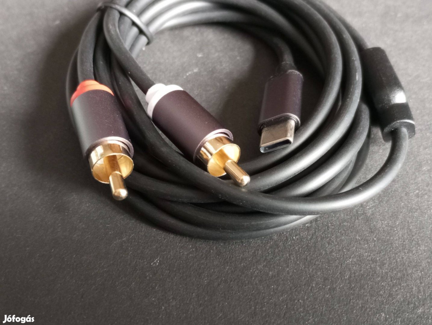 USB C RCA átalakító kábel beépített hangkártya 2m