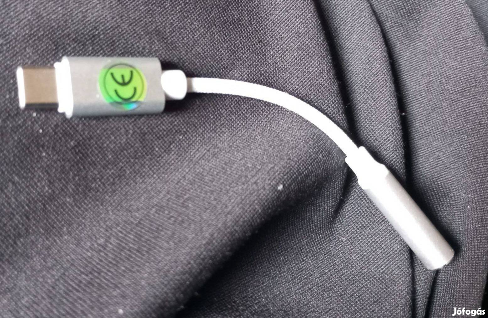 USB C - 3,5 kis jack vezetékes fülhallgató fejhallgató adapter audio h