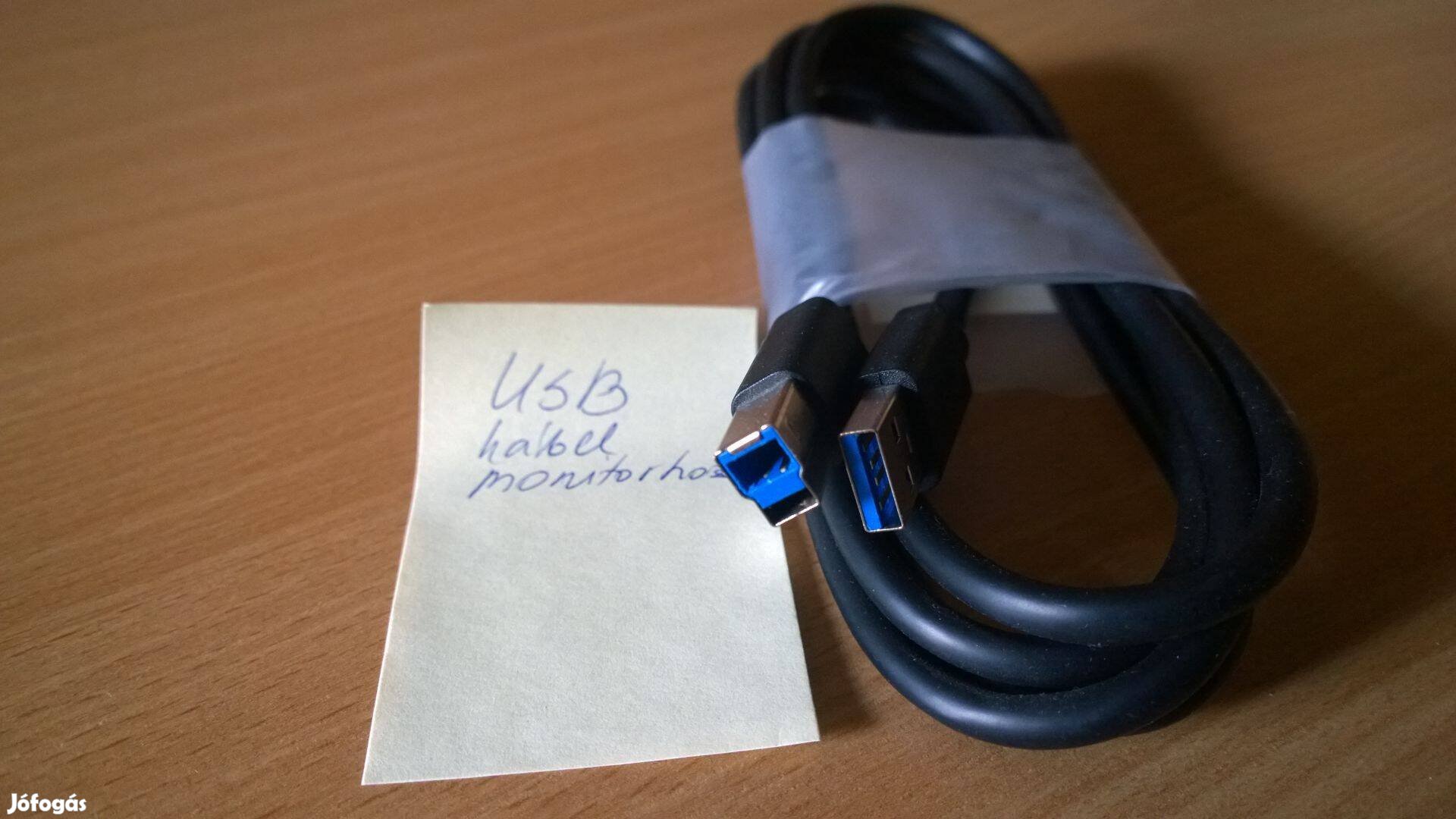 USB C to USB kábel monitorhoz 1,5 méter, teljesen új