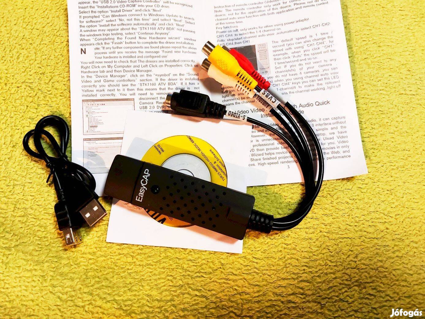 USB VHS videó digitalizáló adapter
