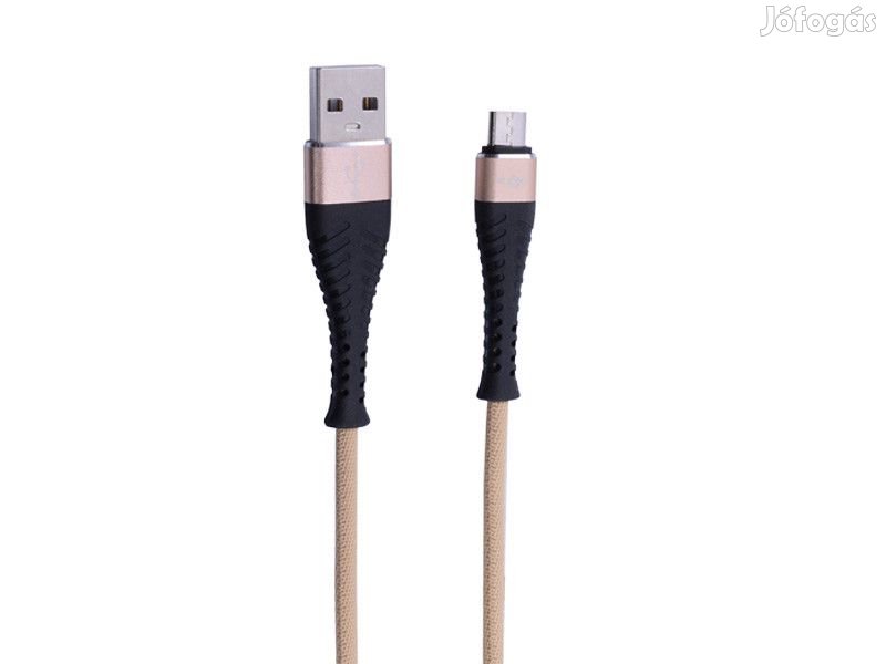 USB - MICRO USB FISH BONE TÖLTŐ&ADATKÁBEL, 2.4A, 1M