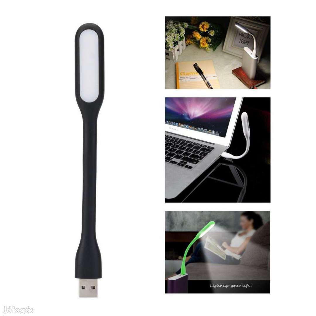 USB flexibilis lámpa fekete