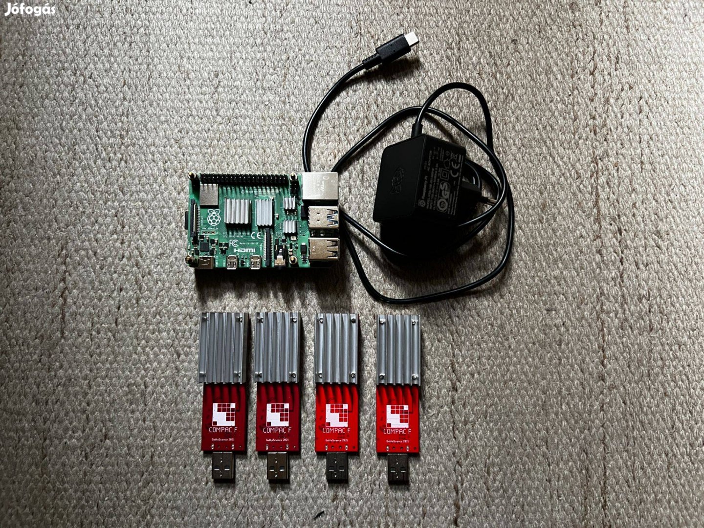 USB stick miner, btc bányász, Compac F, Geccoscience, RPi 8gb - csomag