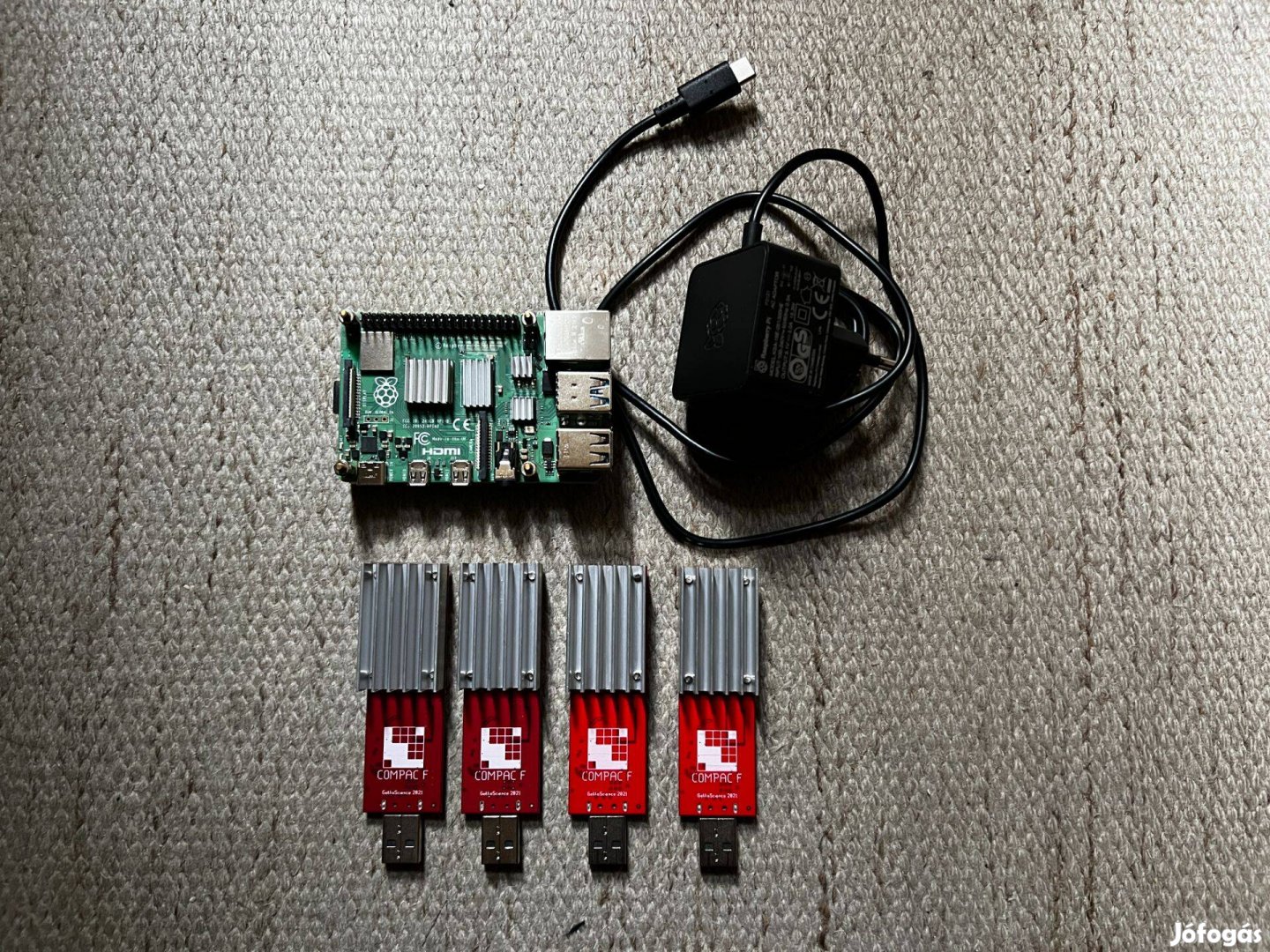 USB stick miner, btc bányász, Compac F, Geccoscience, RPi 8gb - csomag