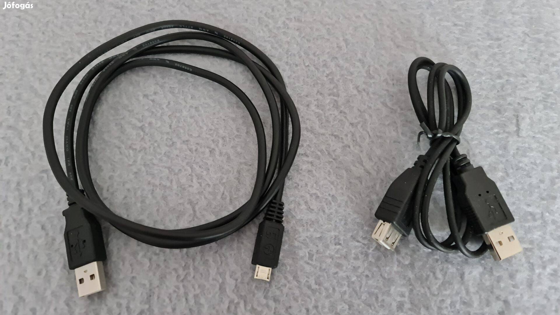 USB toldó kábel + USB nyomtató kábel + USB mini B csatlakozós kábel