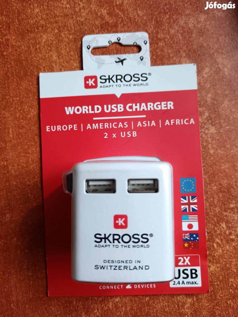 USB világ töltő Skross új!!!! 