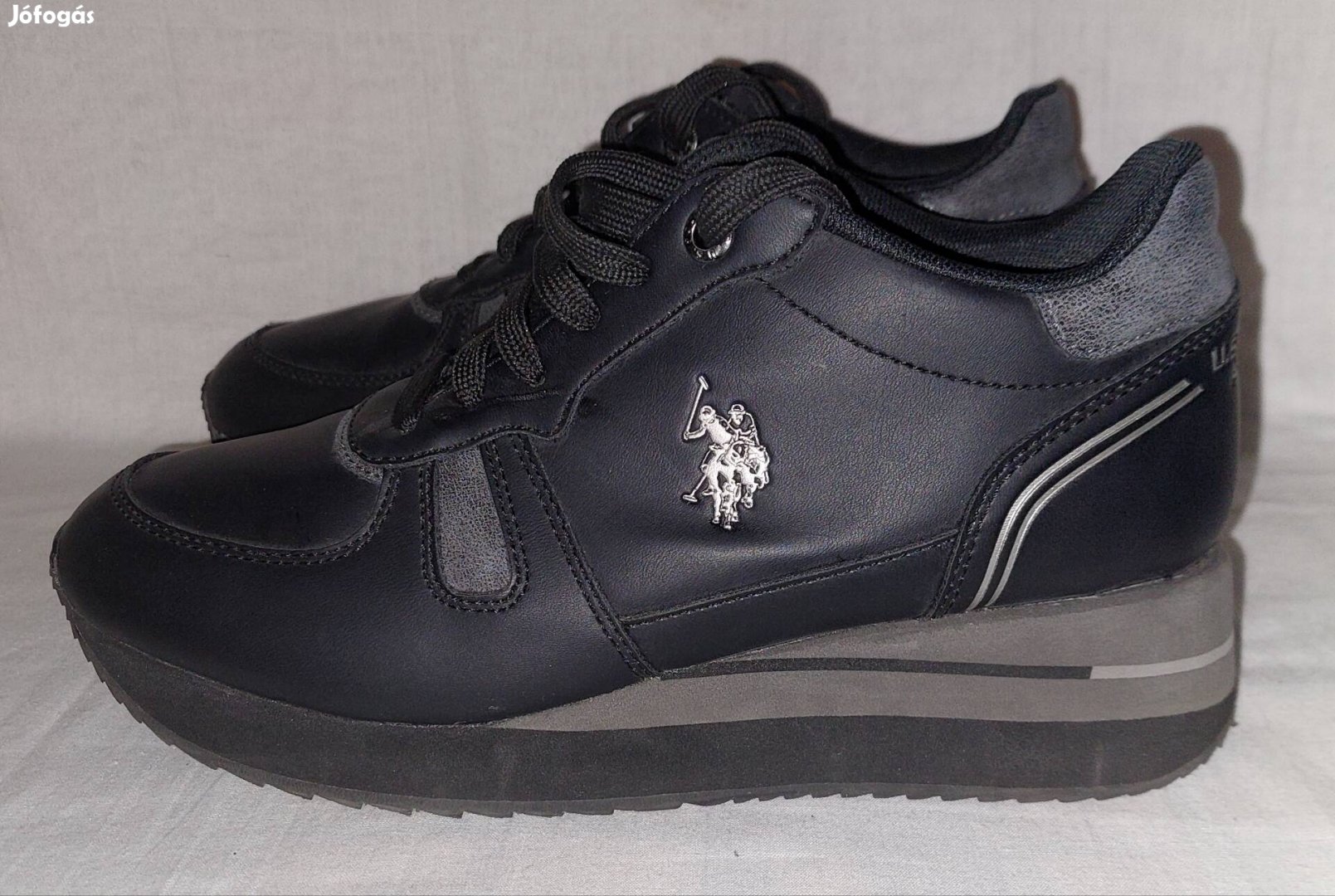 US.Polo Assn fekete női sportcipő UK6