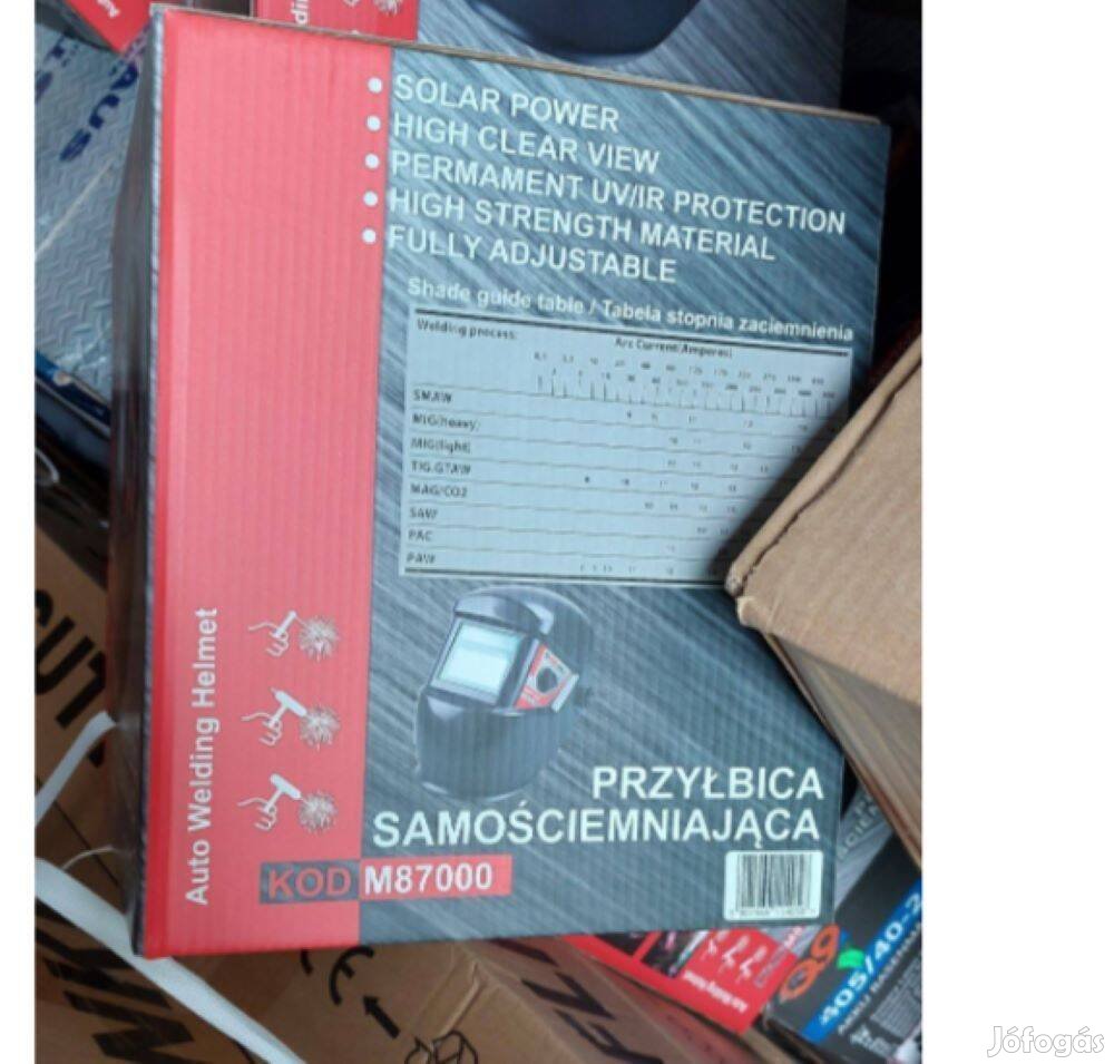 UV szűrős, fényre sötétedő fejpajzs, hegesztőpajzs, nagy