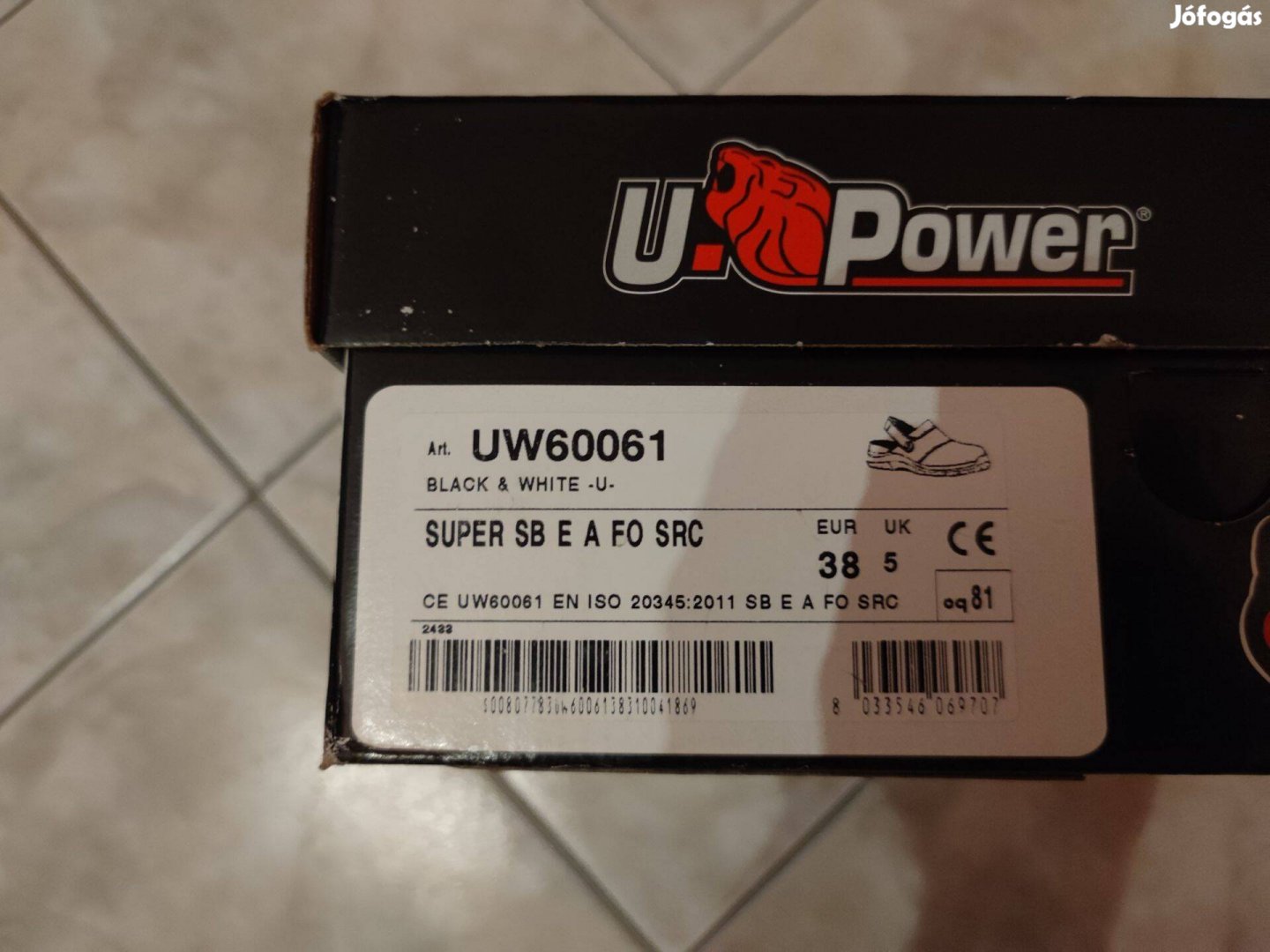 U-Power munkavédelmi klumpa 38-as méret