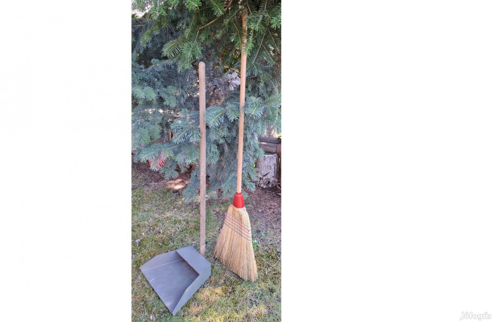 Udvari lapát, seprűvel