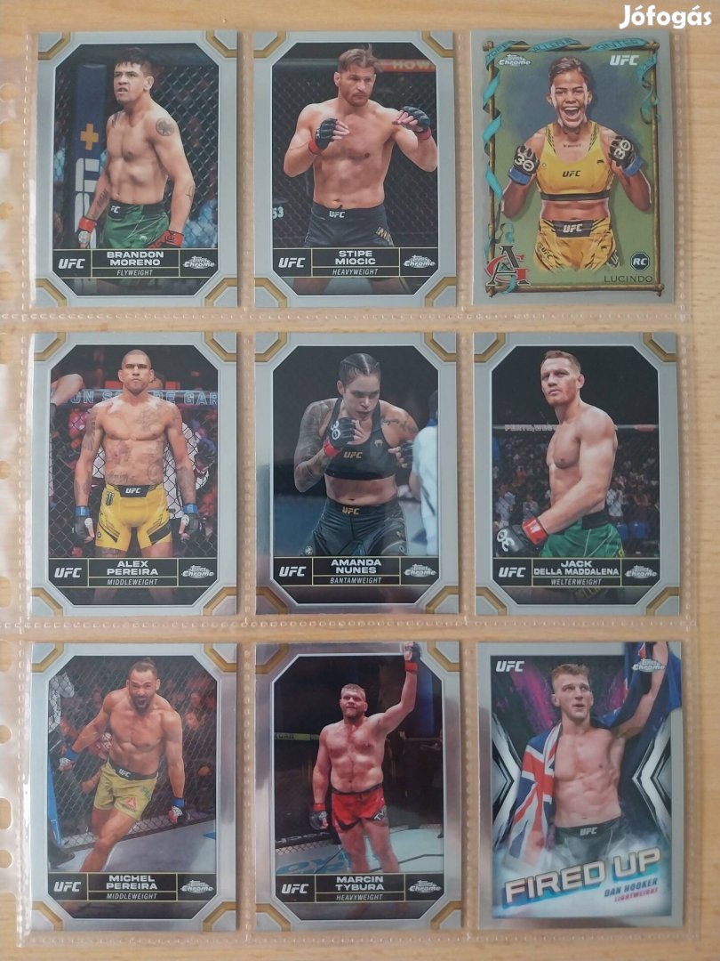 Ufc topps chrome sport kártya 