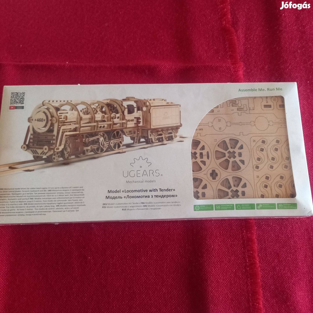 Ugears 3D Fa Puzzle Gőzmozdony eladó Új