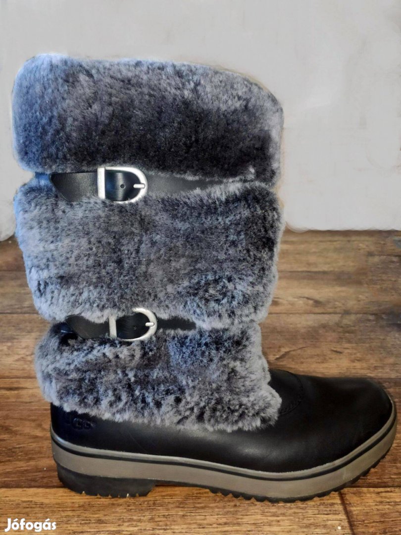 Ugg Lilyan gyapjú bárányszőr szőrme bőr csizma - 39