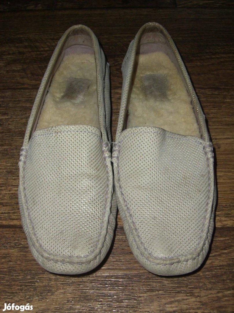 Ugg bőr szőrme mokaszin slip-on cipő