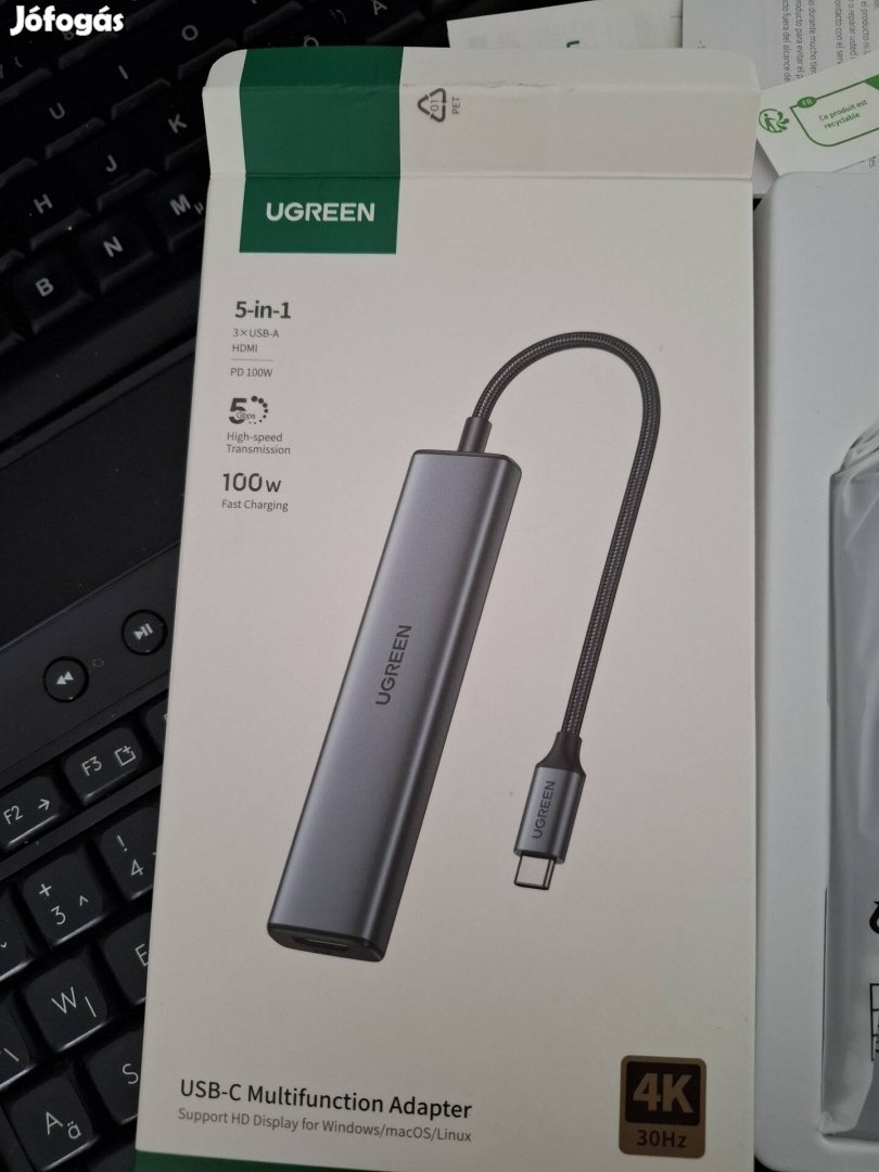 Ugreen 5 in 1 Usb-c portbővítő hub 