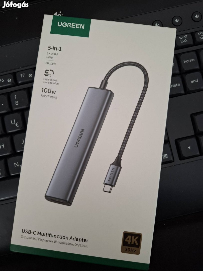 Ugreen 5 in 1 Usb-c portbővítő hub 