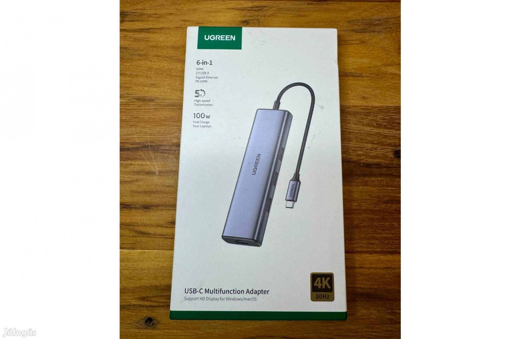 Ugreen CM478 USB-C HUB/adapter 100W PD 4K30Hz