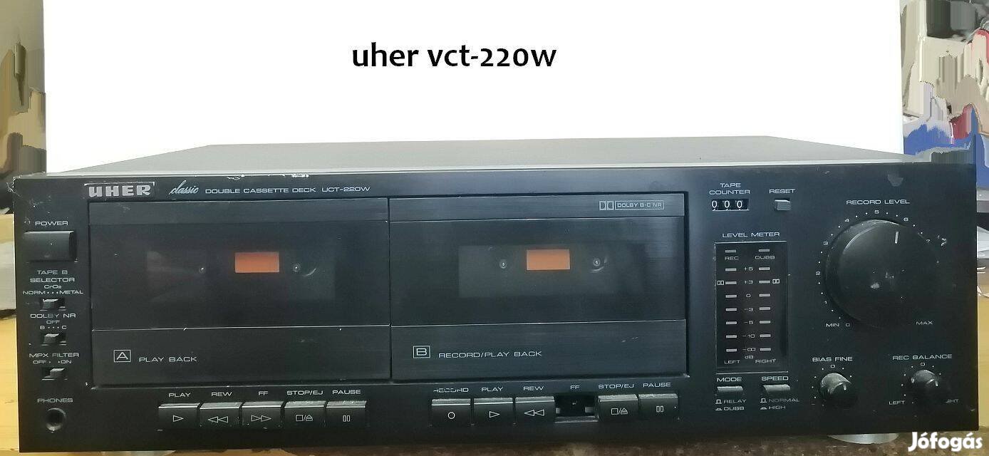 Uher Classic Double Cassette Deck Uct-220W 1989. hibás