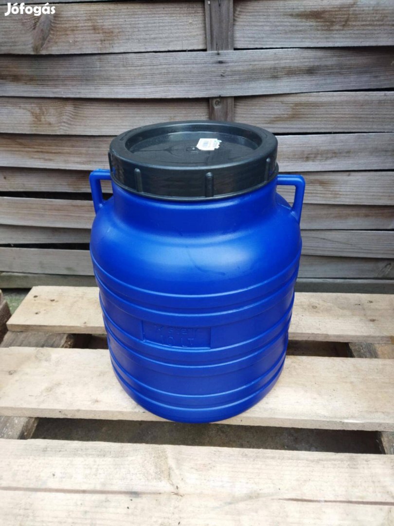 Új 10 liter l hordó műanyag cefre élelmiszeres savanyúságos savanyú