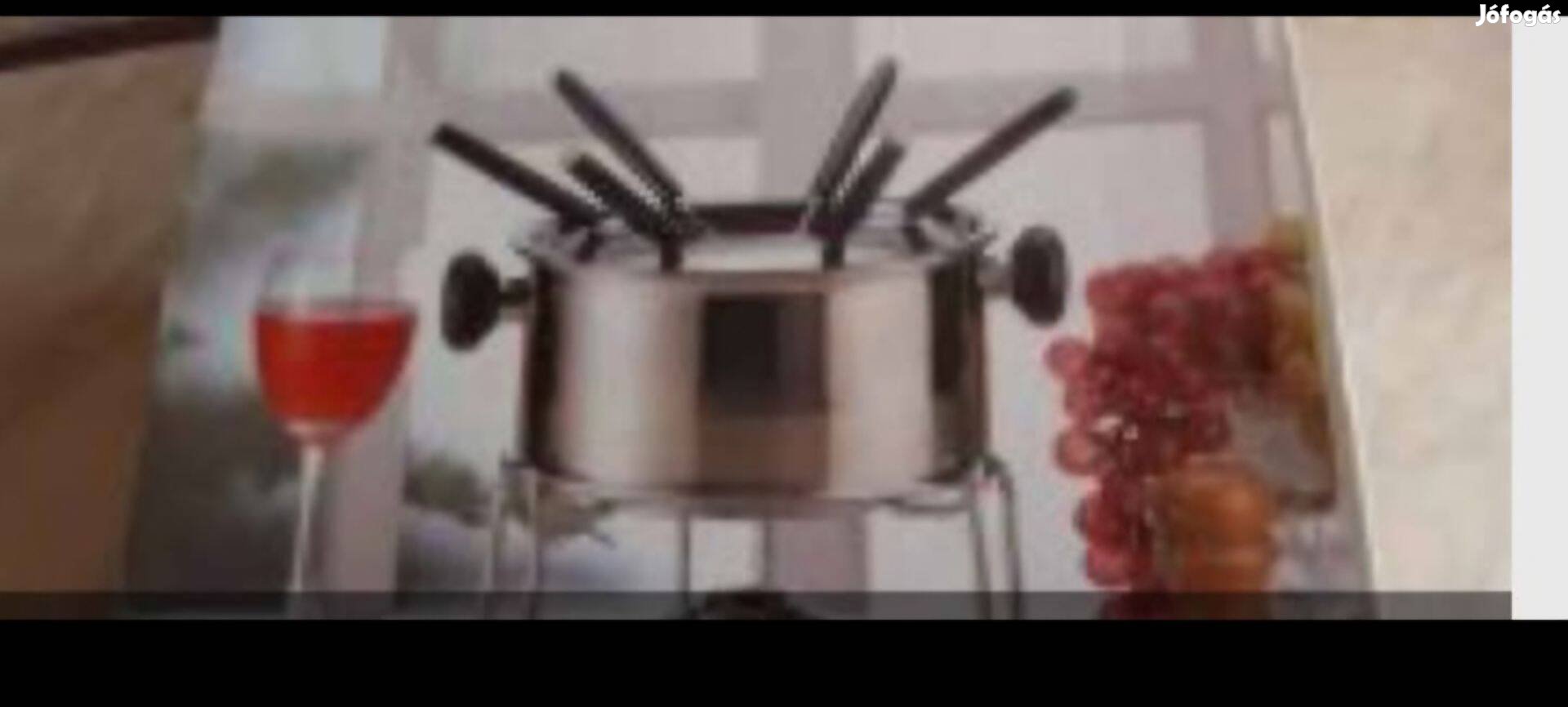 Új 11 részes fém fondue szett