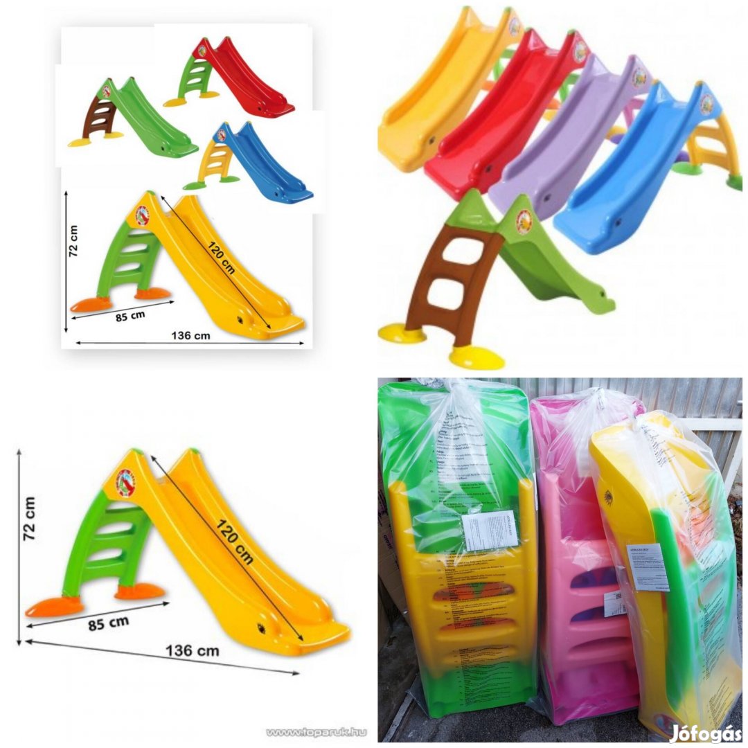 Új 120 cm es csúszda, Slagra köthető 