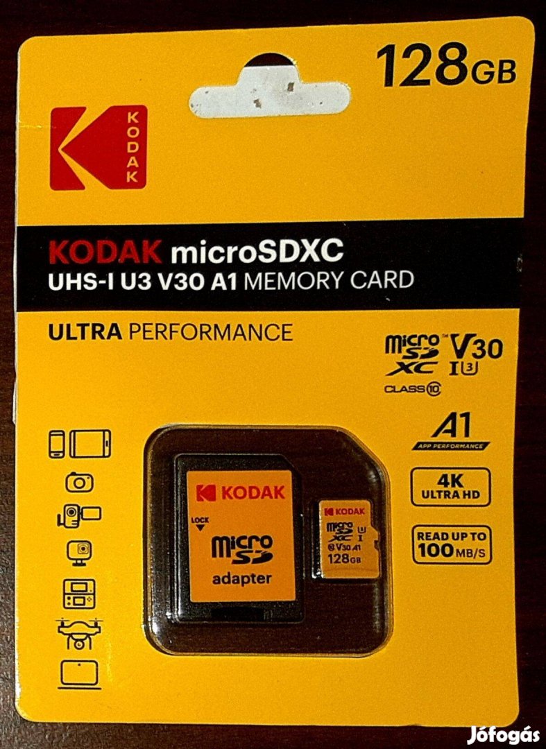 Új 128GB Micro SD kártya átalakítóval eladó