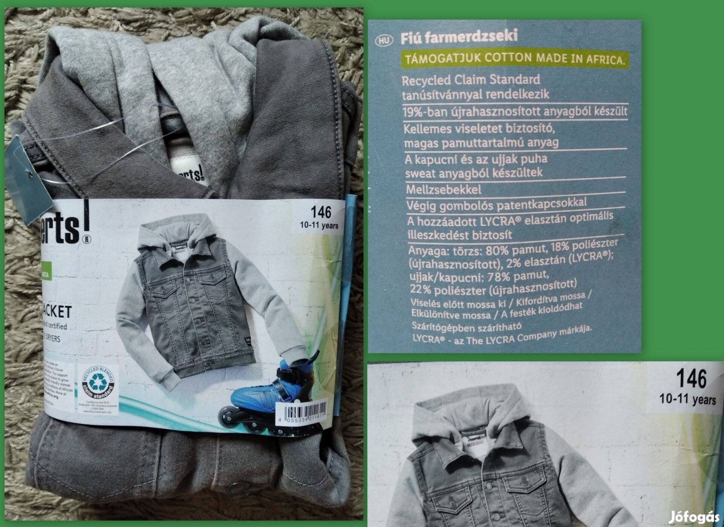 Új 146-os lidl farmerkabát