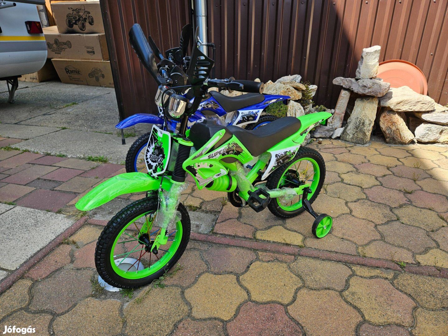 Új 14 colos kontrafékes gyerek cross krossz motor bicikli kerékpár