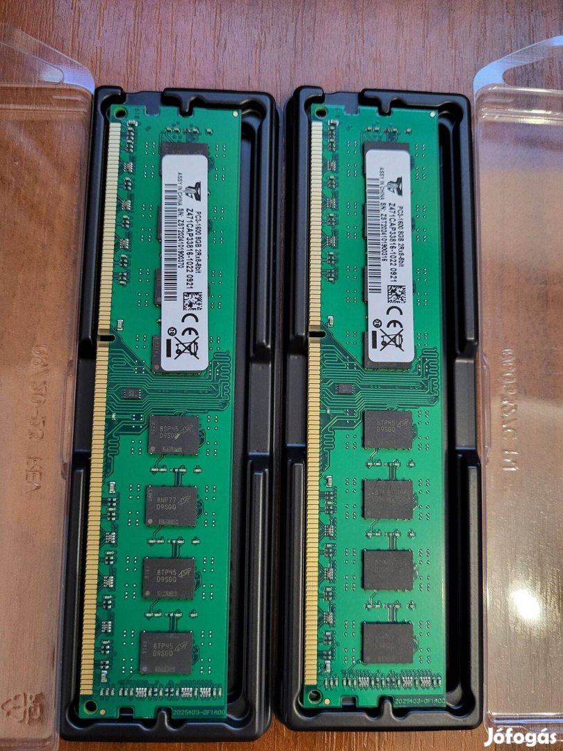 Uj 16Gb (2x8), 32gb (4x8) DDR3 1600 mhz 1.5v kits